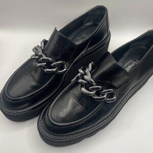 Homers Artisan Black Platform Chunky Loafers Size 7.5
